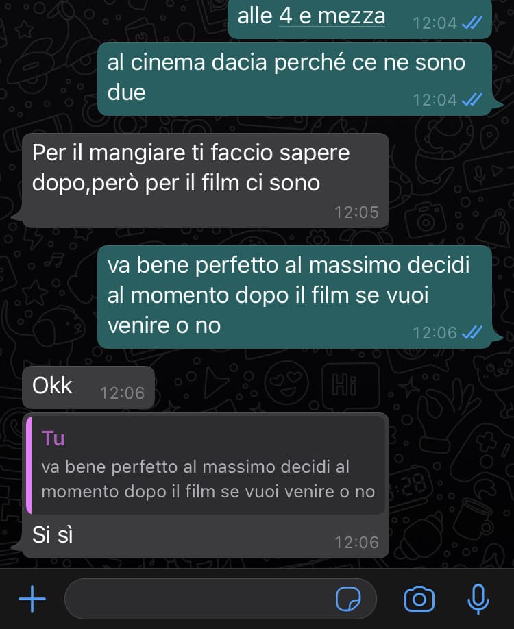 alla fine oggi la conoscerò 