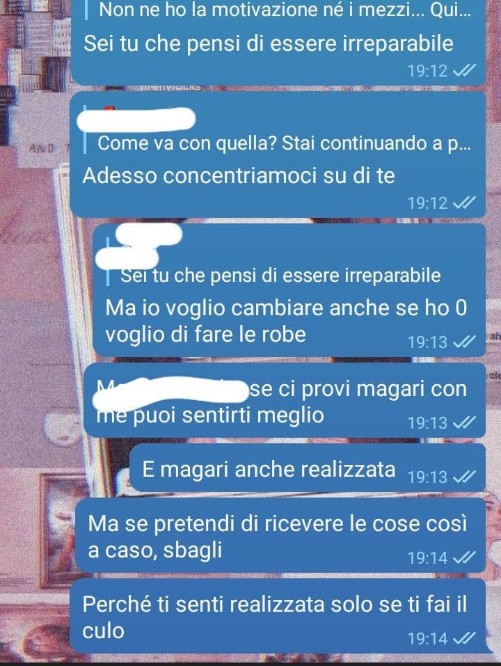 Sperando di convincerla a mettersi di impegno:3 