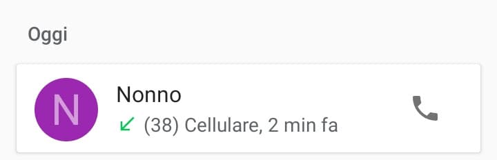 L'unico che mi chiama, sempre. Se vedo una chiamata persa so già che è sua