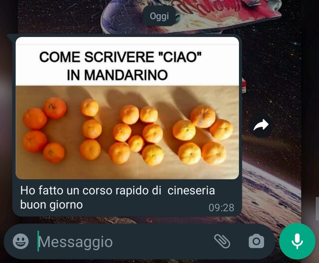 Mia nonna vi augura un buon giorno 