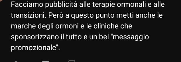 Raccontare le esperienze di persone trans é pubblicità alla terapia ormonale, ma io BOH!