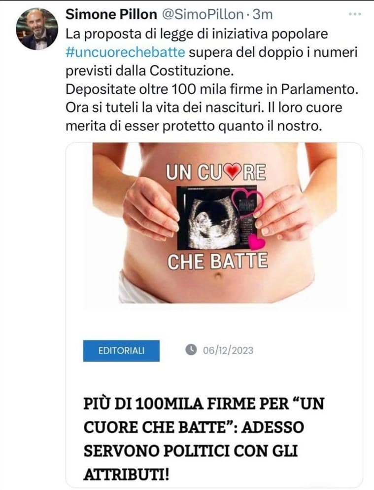 Non ci credo, credevo fossero chiacchiere, invece vogliono proprio introdurre l'obbligo di ascoltare il battito cardiaco del feto prima dell'aborto 