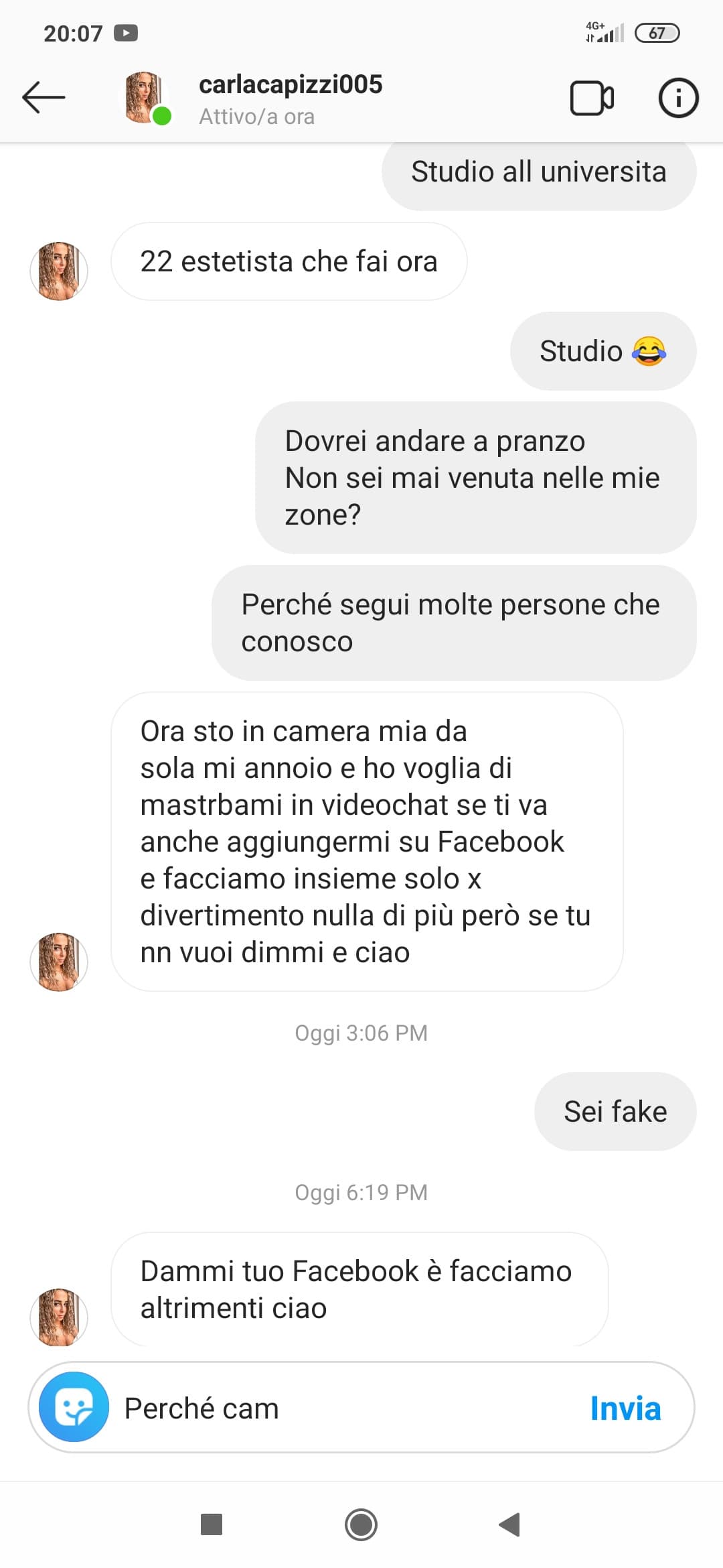 Raga secondo voi é fake sta ragazza?