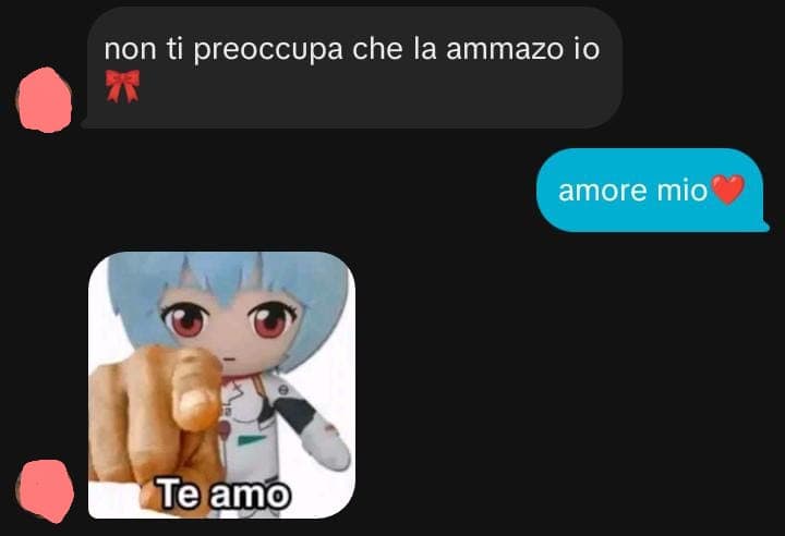 e niente sto di nuovo piangendo per la sua dolcezza giuro prima o poi me la sposo 