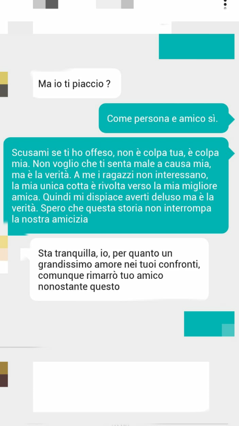 Quando nelle chat tra la tua migliore amica ed un altro tizio leggi ciò