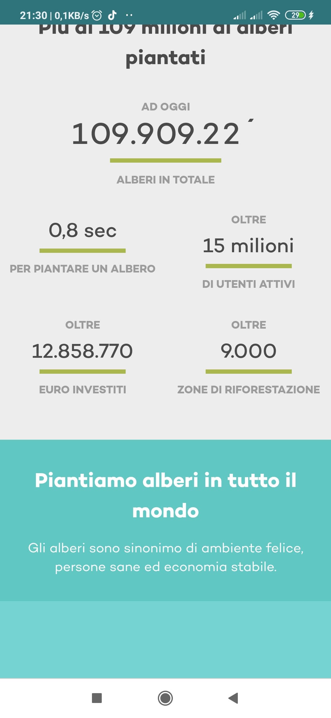 Aiuta la Terra con piccole azioni come scaricare ed utilizzare l'app Ecosia