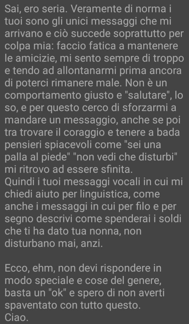 Ci sta? Oppure rischio di spaventare la persona a cui lo voglio mandare?