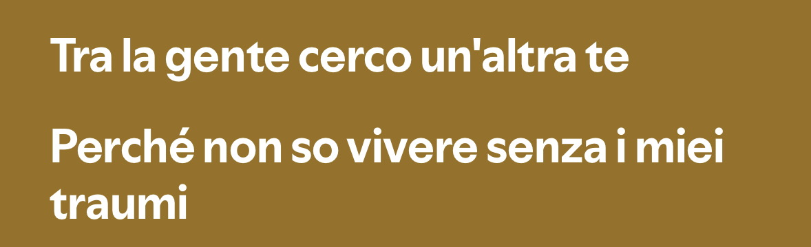 quando ho avuto amore per me