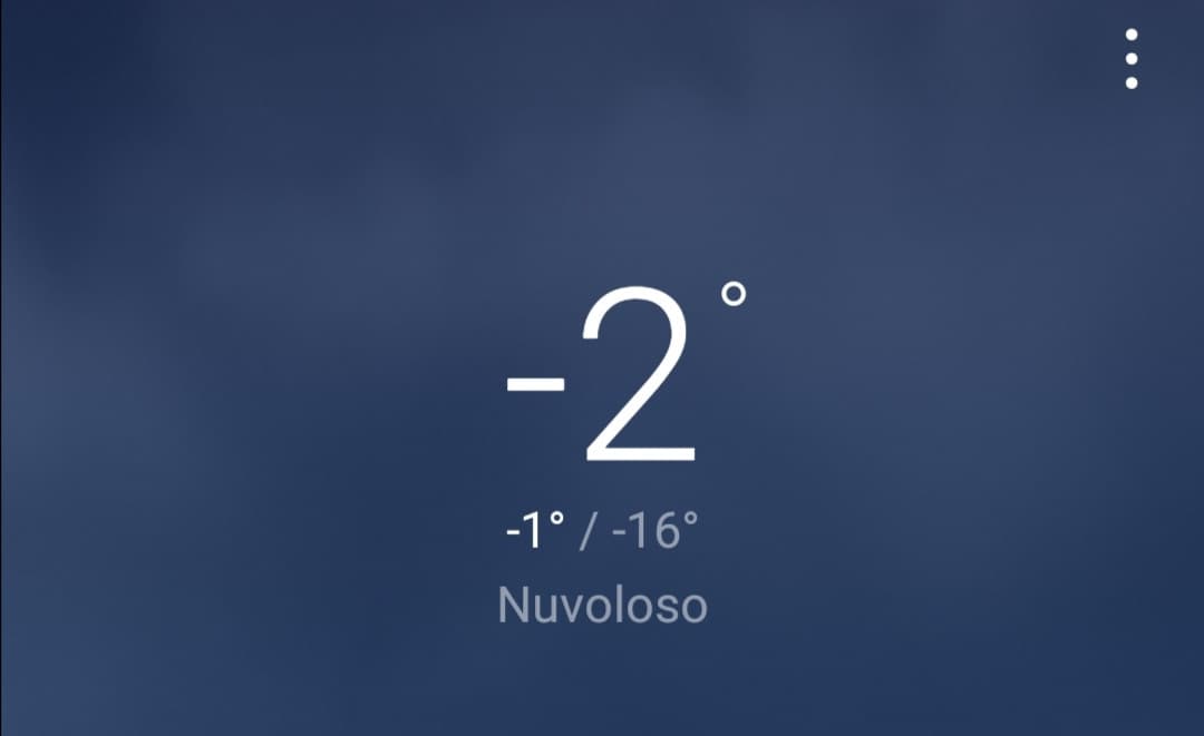 Mi state dicendo che dovrò sopportare -16 gradi?? ??