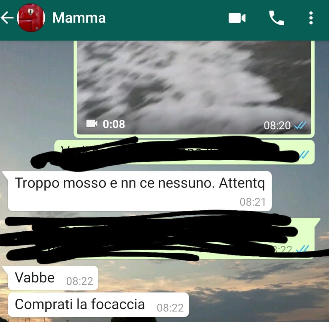 "Comprati la focaccia" preoccupazioni di un certo livello