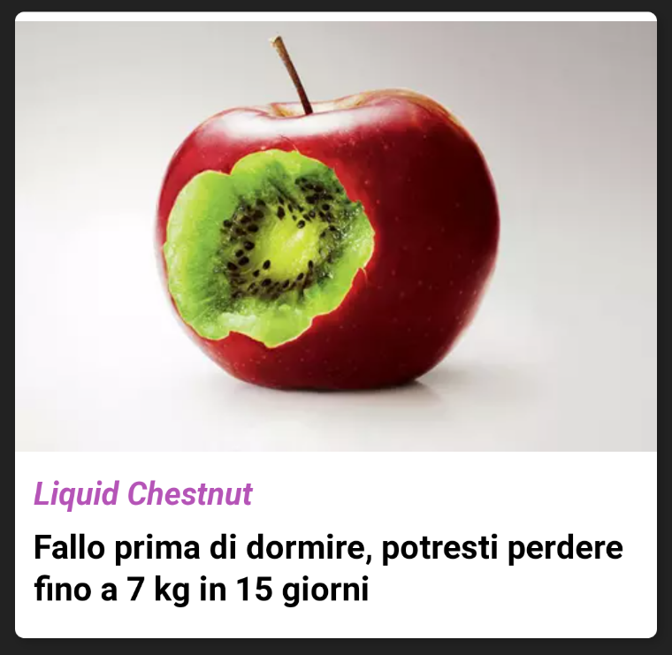 Quindi mi state dicendo che per dimagrire devo produrre mele con inserto di DNA di kiwi? 