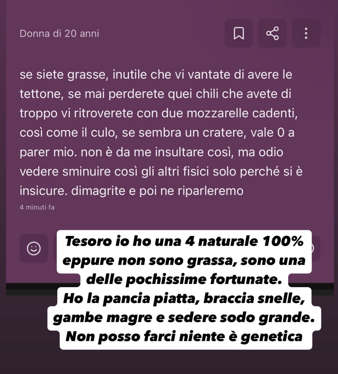 È genetica scusate non posso farci nient