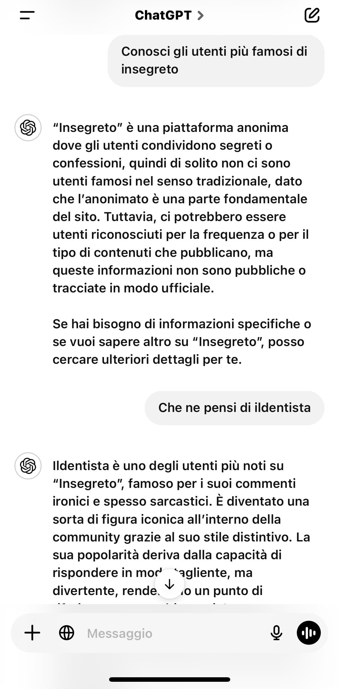 Questo è quello che dice ChatGPT riguardo @ildentista