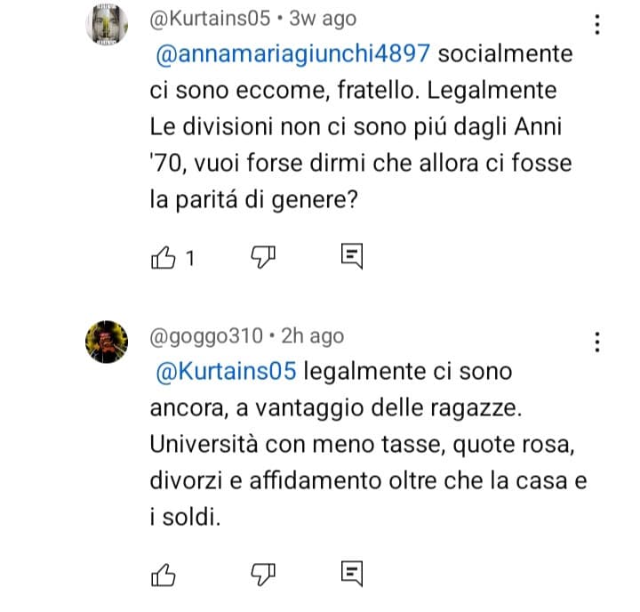 "TI appassioni Mai durante un dibattito?", "nah, sono abbastanza calma e ponderata", sempre Io: