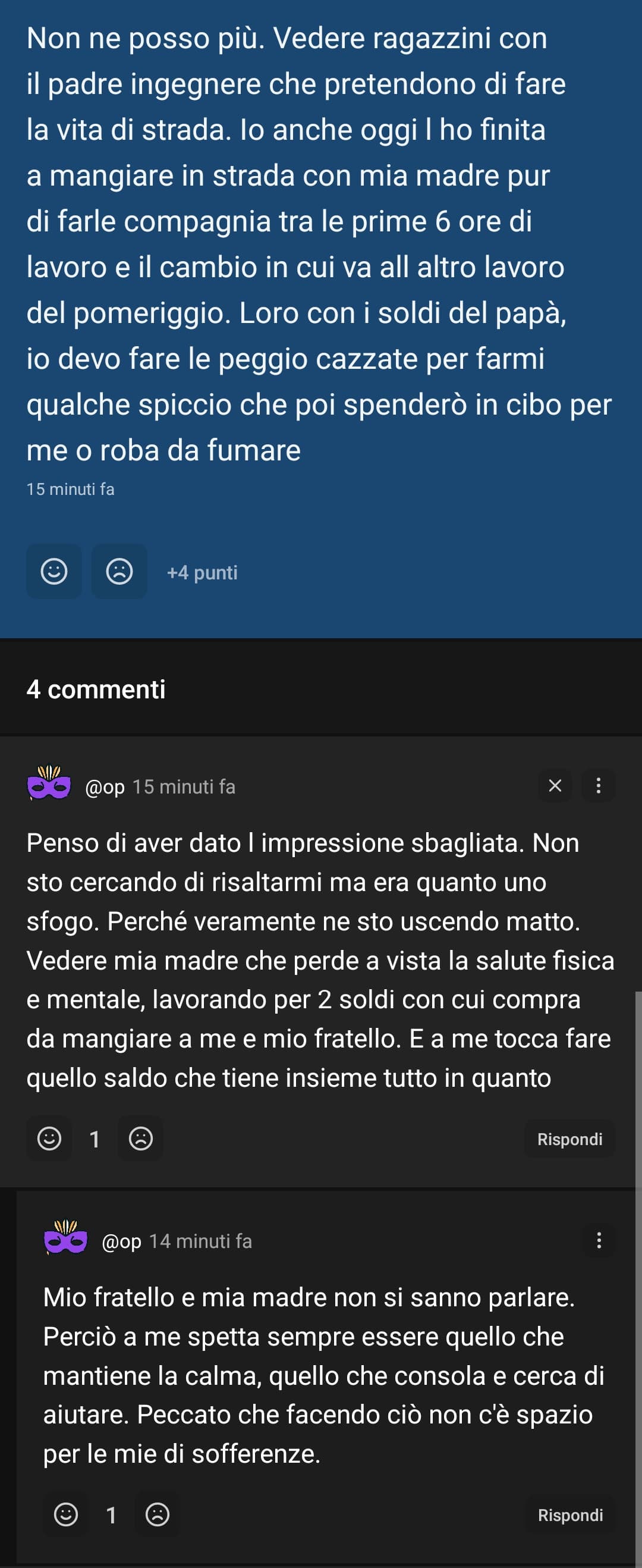 Un abbraccio a chi le ha vissute ste cose