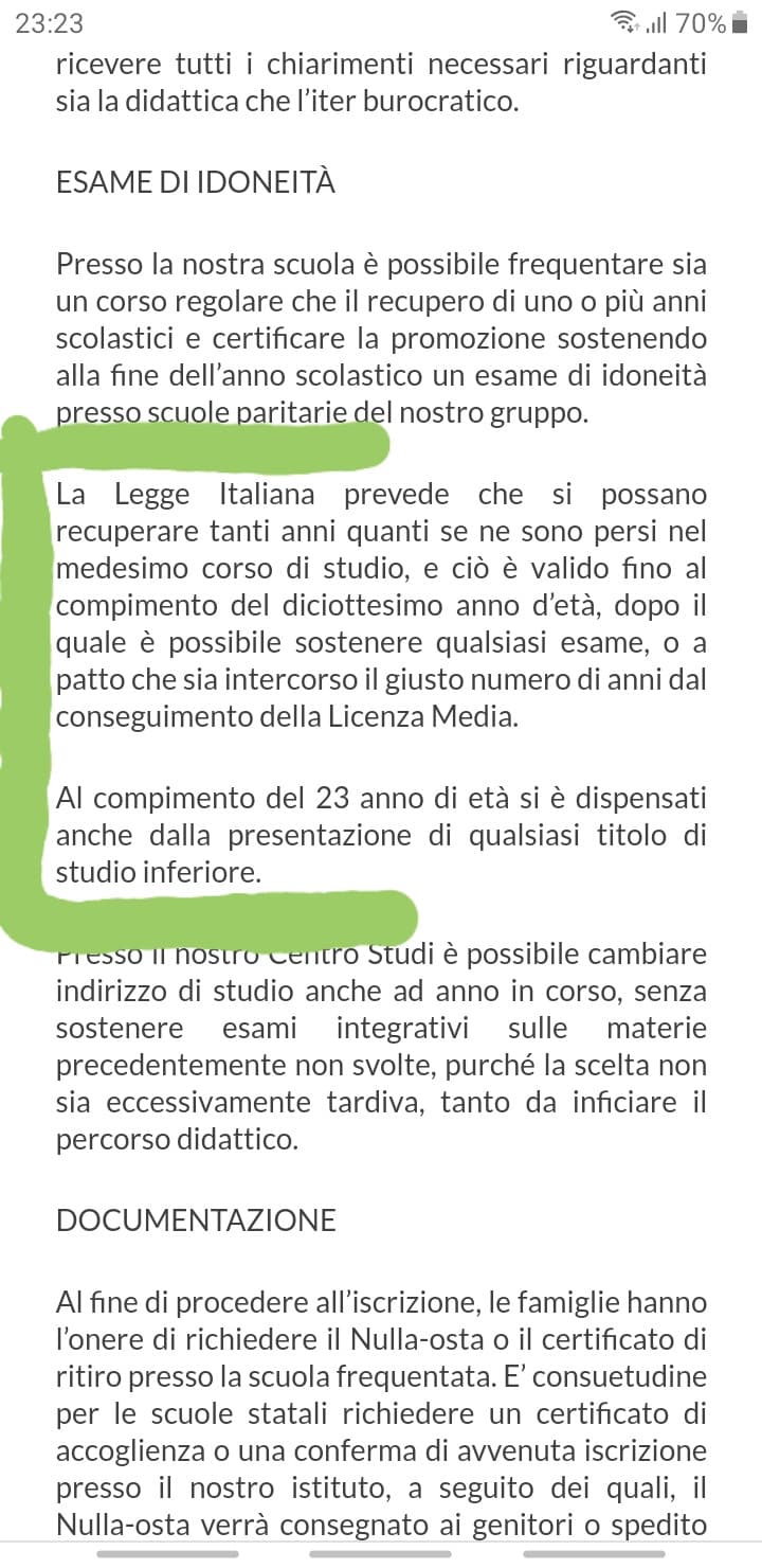 Scusate se rompo con ste cose a quest'ora. Ma io sto recuperò qui lo posso fare visto che ho 21 anni e l'anno prossimo 22?? Non ho mica capito, per favore aiutatemi a capire, perché io non capisco (leggete solamente quei 2 paragrafi dentro la parentesi ver