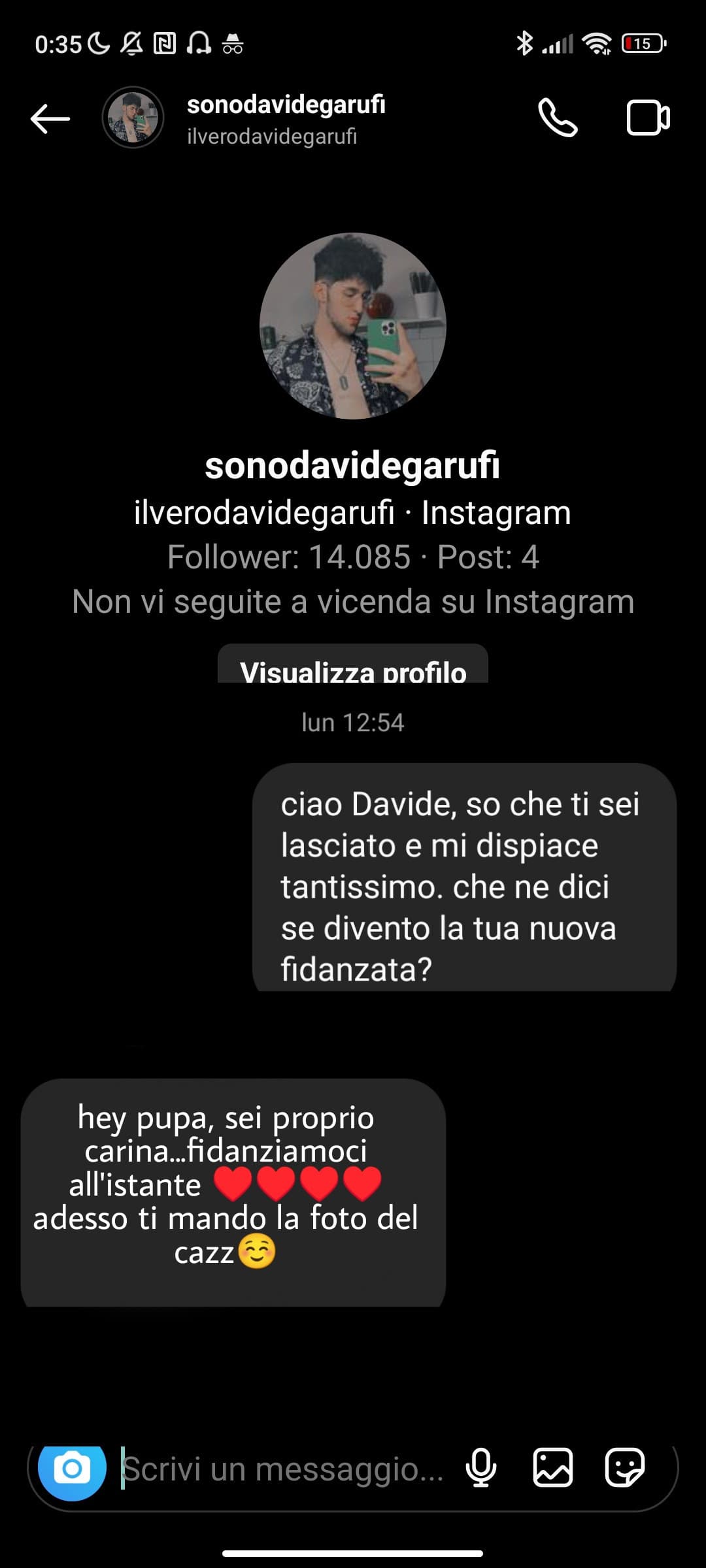 in un mondo parallelo il mio amore mi avrebbe risposto ???? e invece no ???