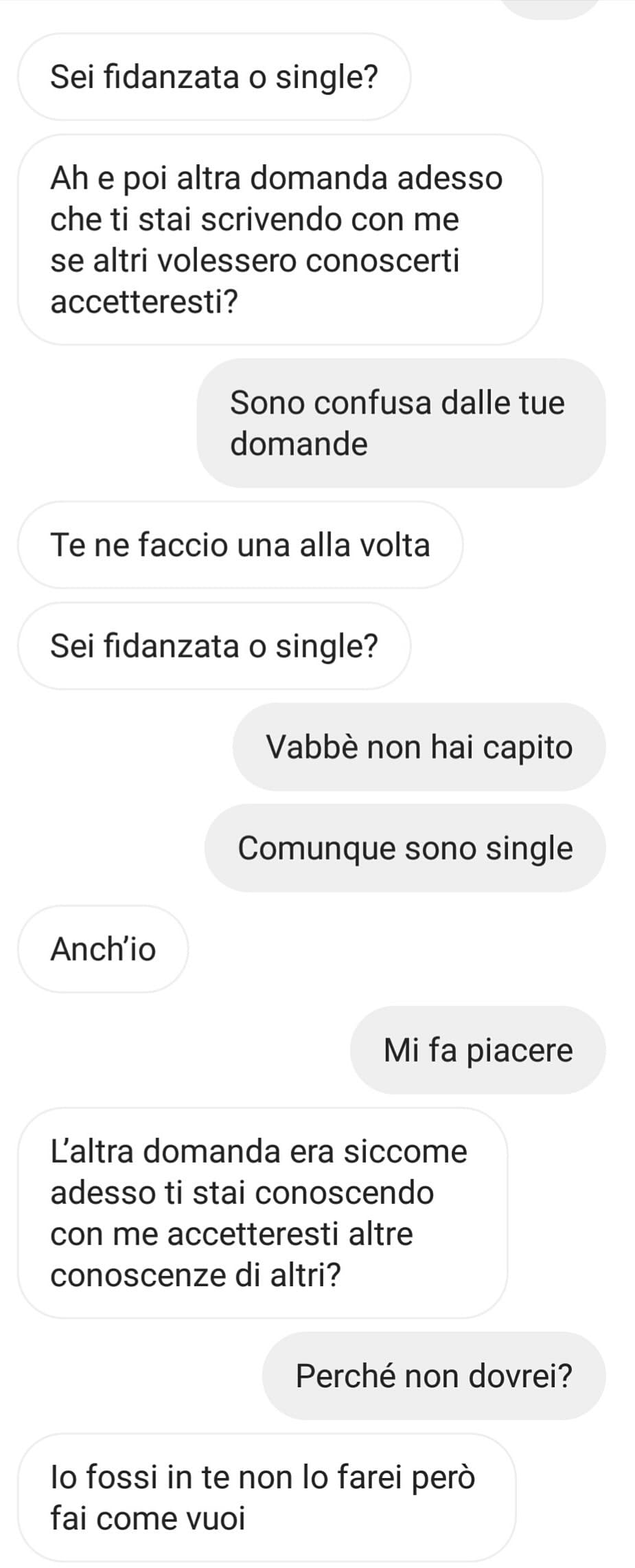 Le persone sane di mente che mi scrivono su Instagram