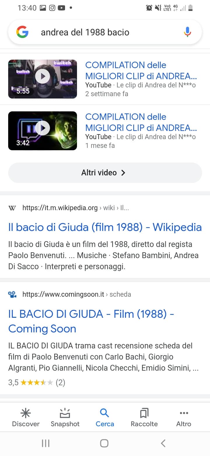 Andrea...Mica ha usato la macchina del tempo...