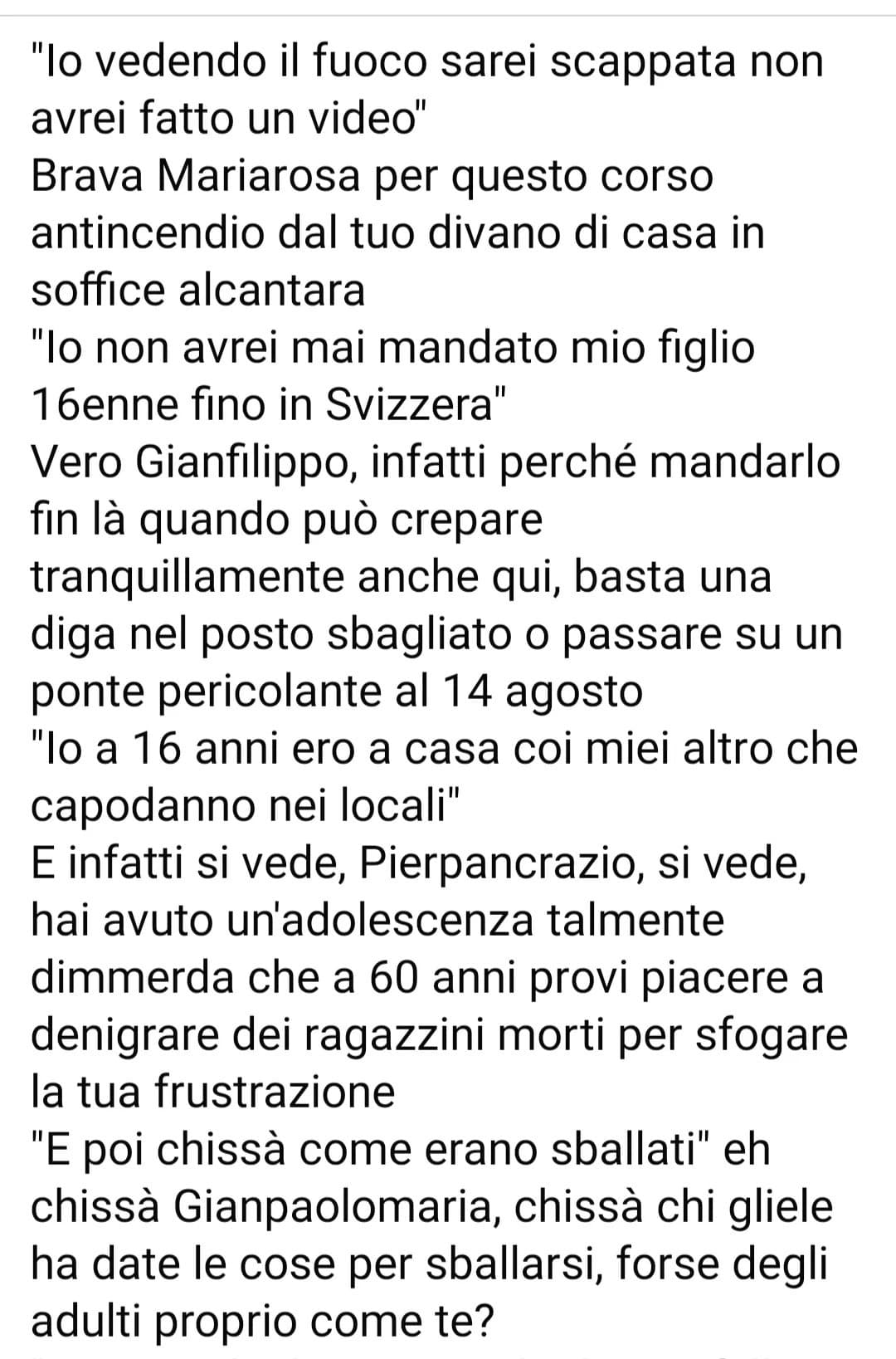 Condivido anche le virgole