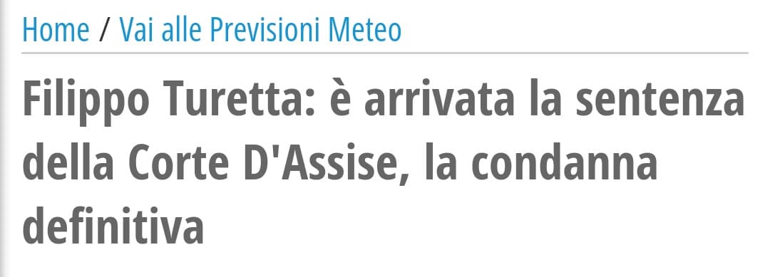 Il meteo di domani... Sereno qua e là, e qualche ergastolo altrove.