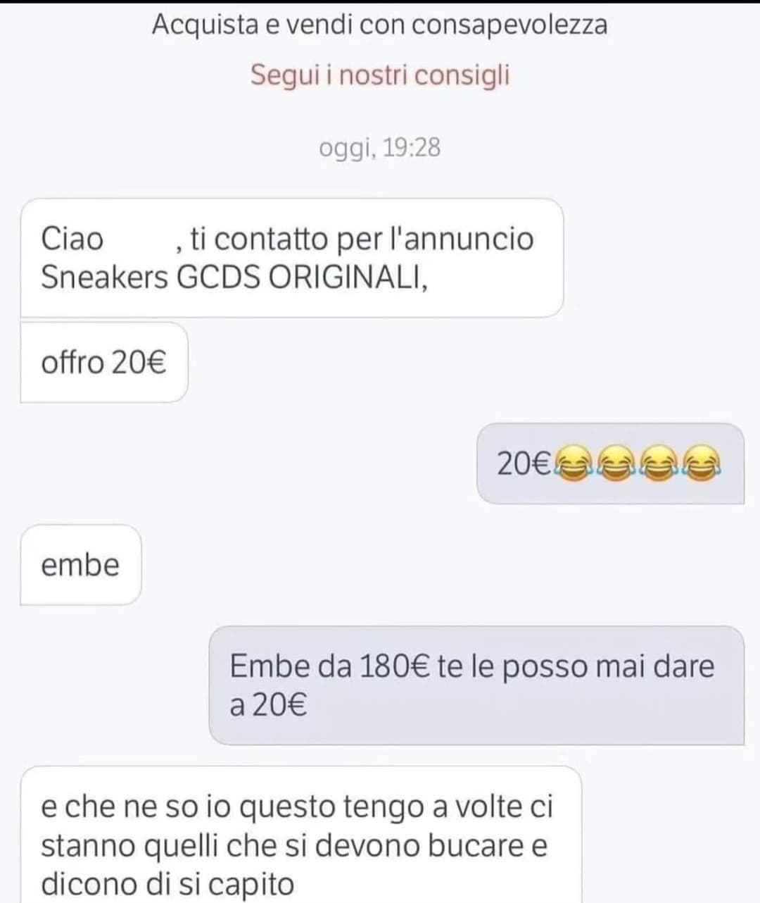 Il ragionamento non fa una piega