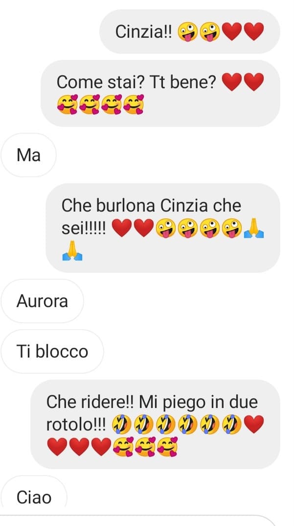 Che giocosa Cinzia!!! ???????