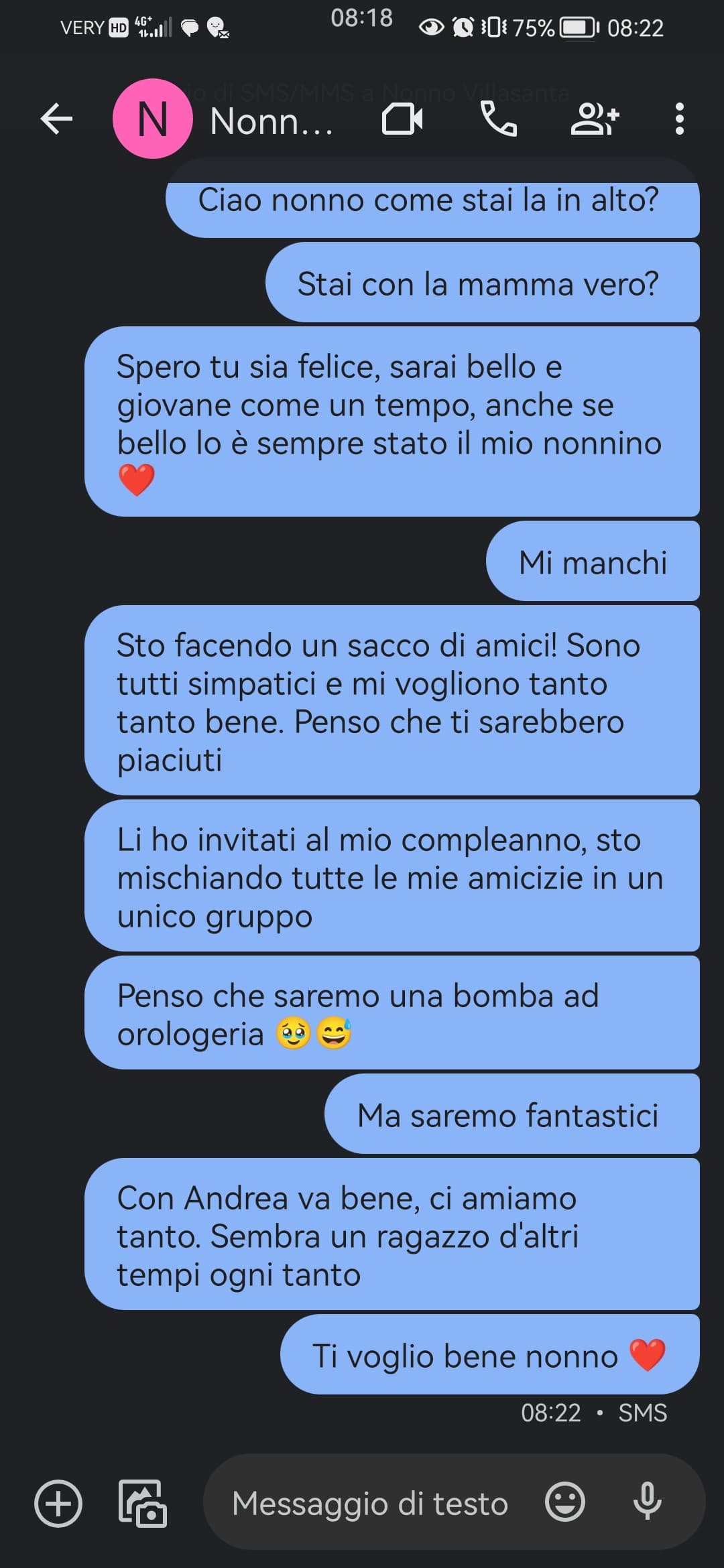 Mi manca mio nonno