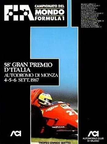 1987: 58º Gran Premio d'Italia - Piquet forza quattro