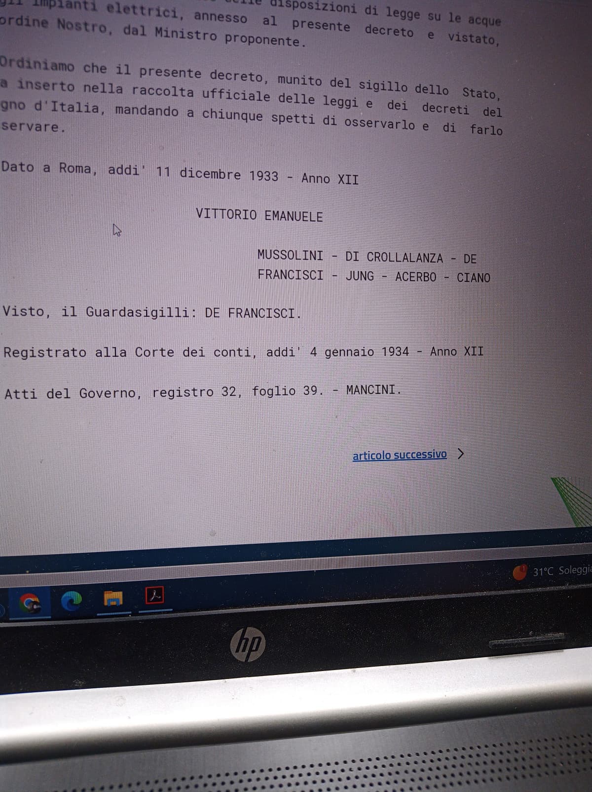 Quando ti tocca studiare le leggi ancora in vigore. Quelle belle fatte da grandi politici 