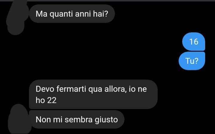 Oddio mi ero dimenticata di questa chat. Spoiler: avevo 14 anni e mi piacevano quelli più grandi.