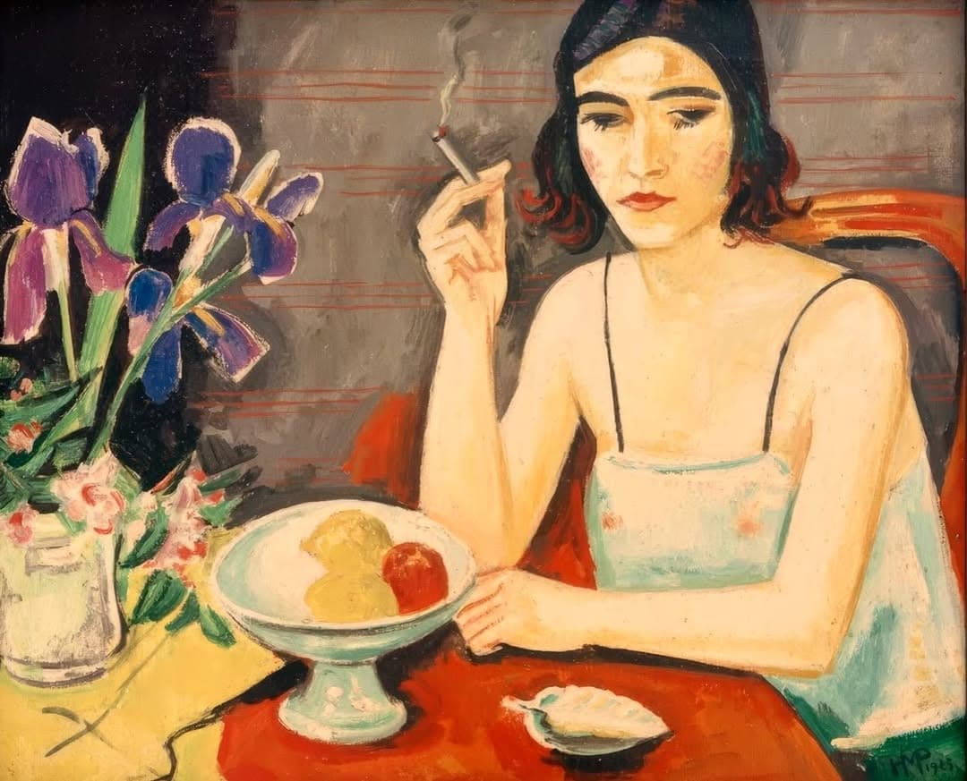Max Pechstein - Modella in pausa (1925)