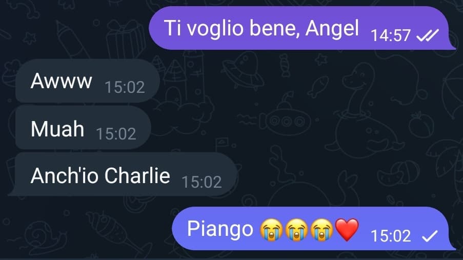 No non è un gioco di ruolo giuro. Quando hai Angel Dust come amico (in questo caso amica) e sa che tu sei palesemente Charlie ❤️