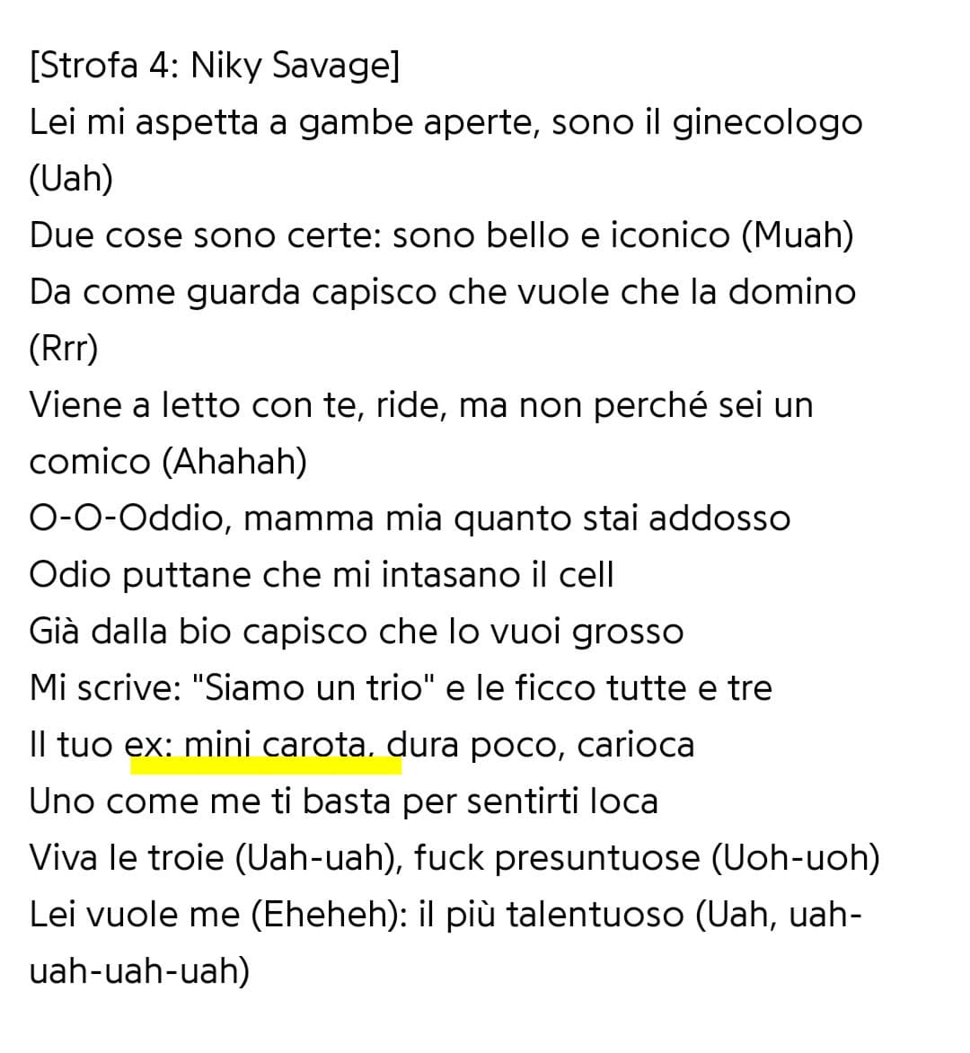 Ma io sinceramente sono curiosa delle misure di Niky Savage 