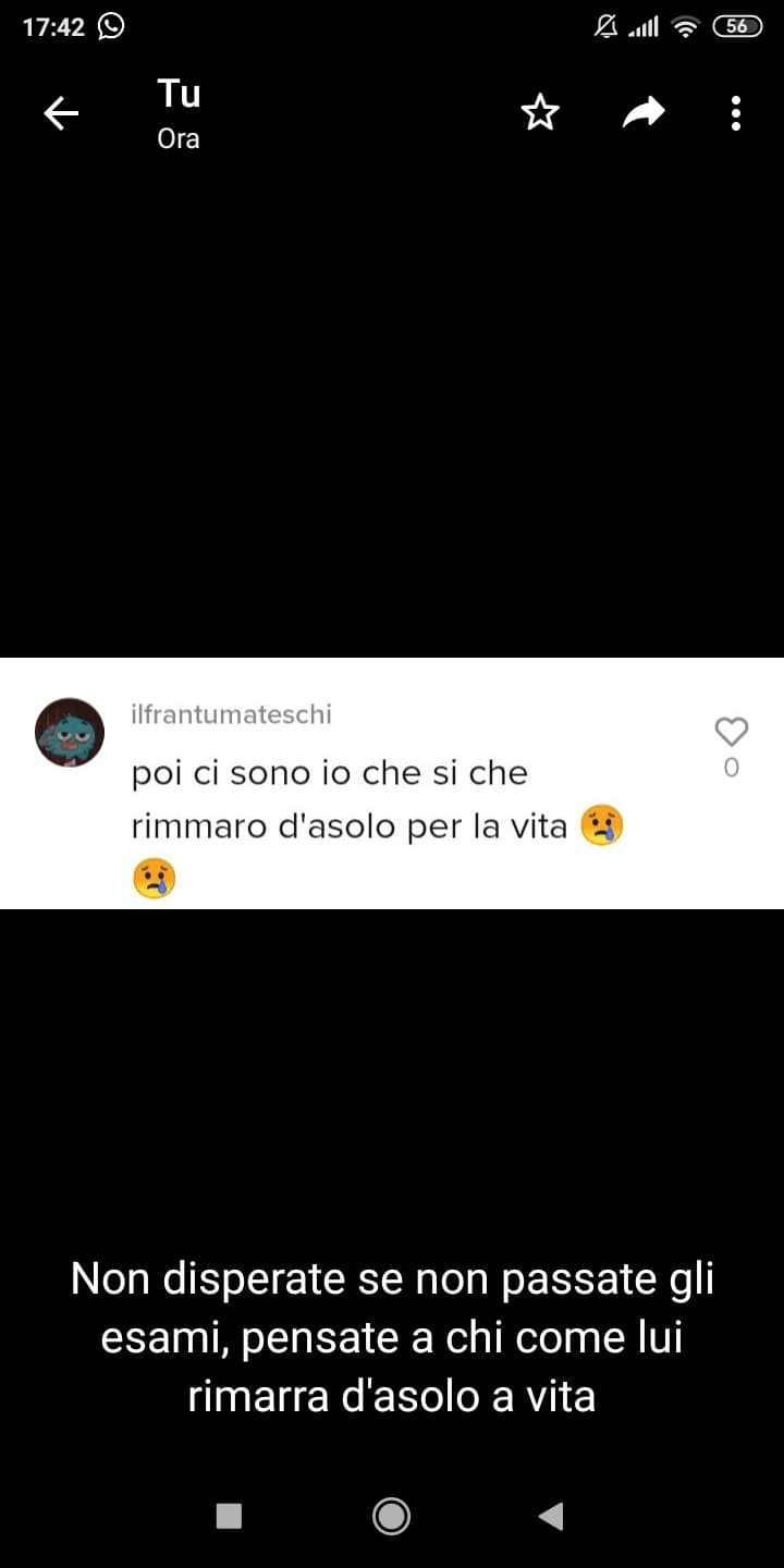 Io che cerco di consolare le mie compagne
