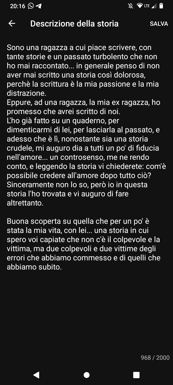 Se vi facesse piacere passare a dare una lettura