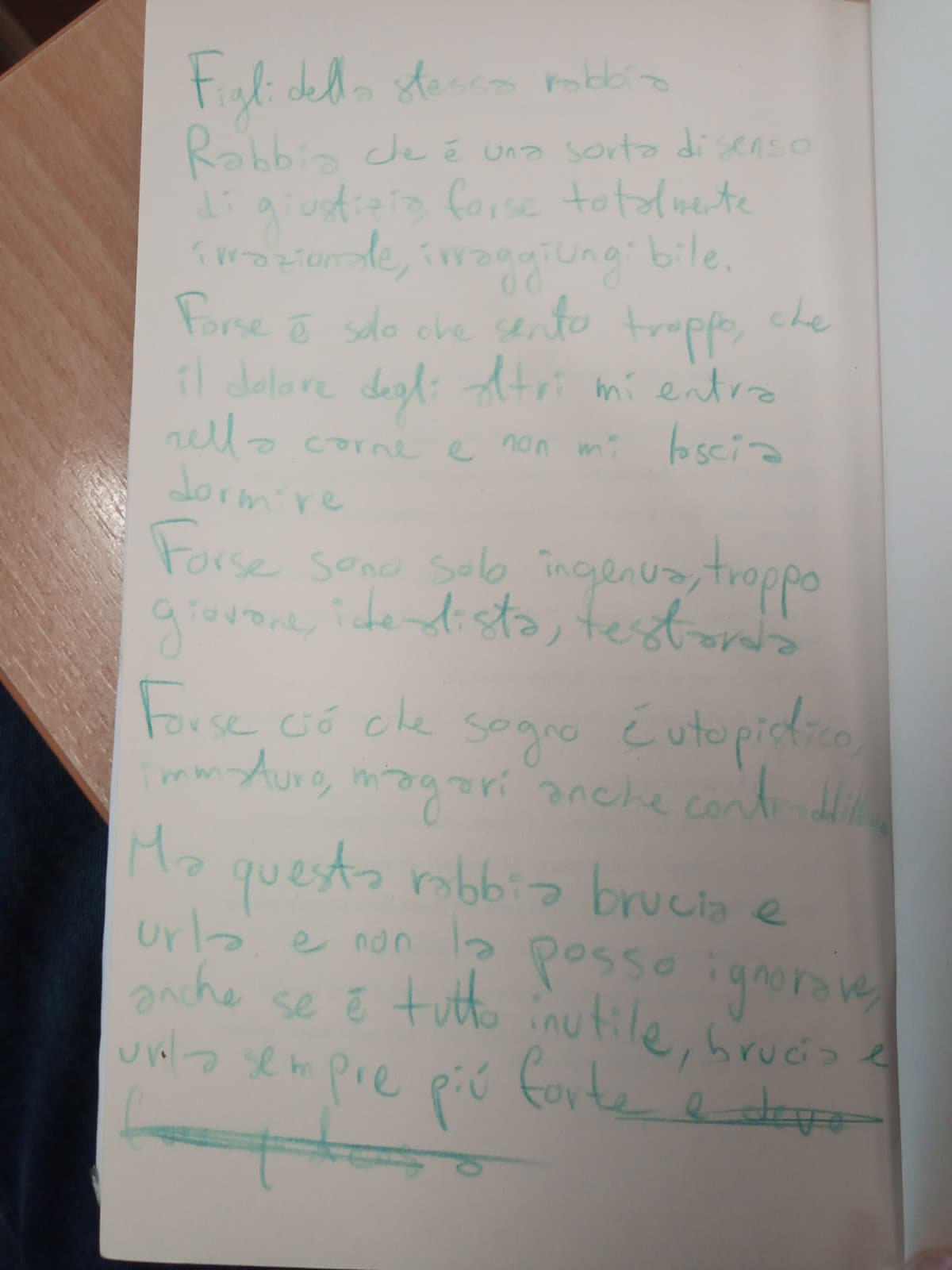 Roba che ho scritto una volta che ero presa male (Figli della stessa rabbia è una canzone)