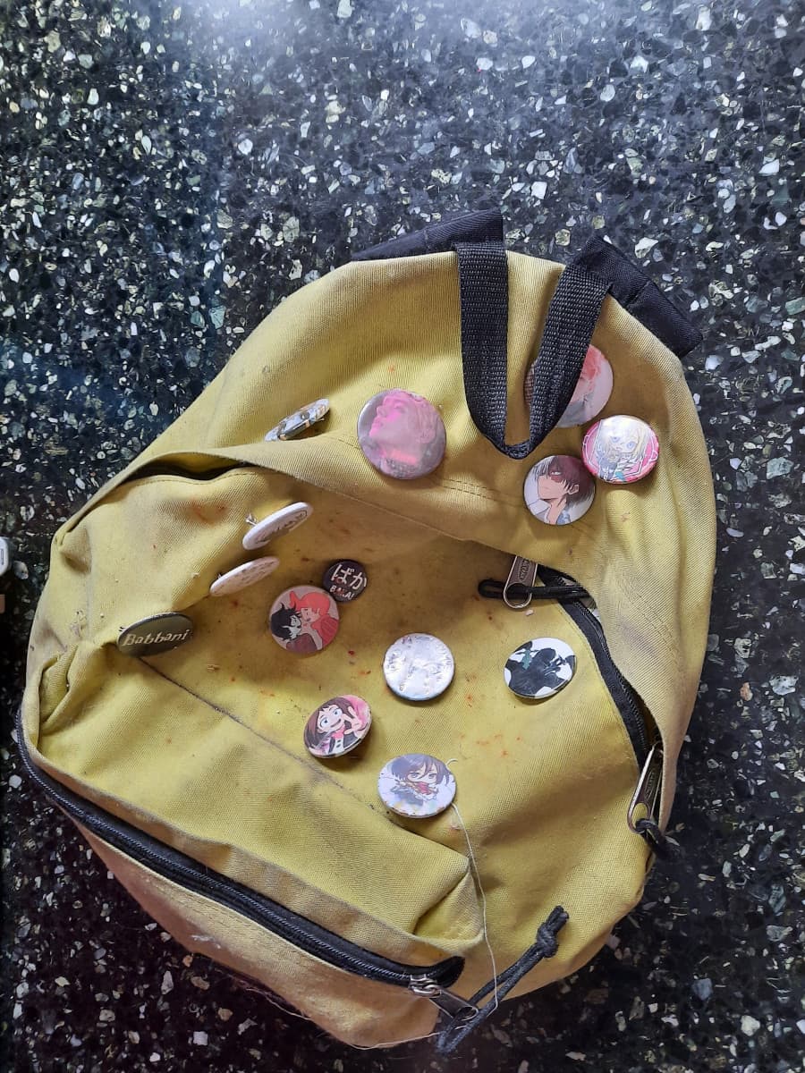 Il mio povero vecchio eastpak. Povero c ha addirittura la ruggine 