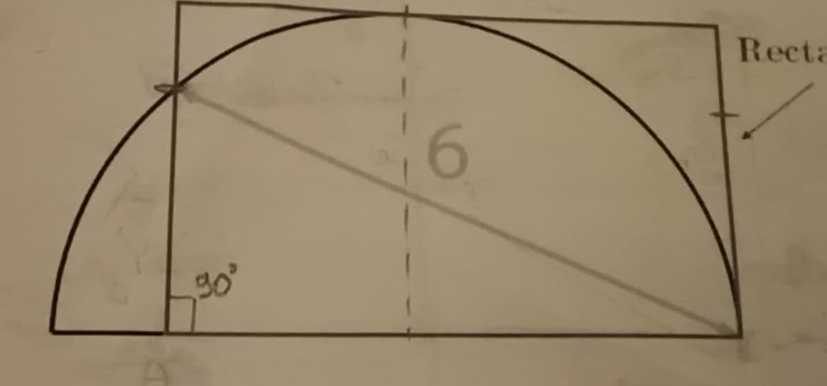 So che il raggio del cerchio corrisponde alla larghezza del rettangolo. Come faccio a trovare l'area del rettangolo?