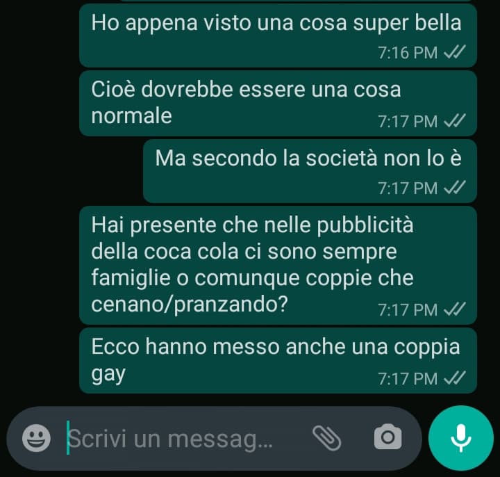 È triste però che io mi stupisca per una cosa così 