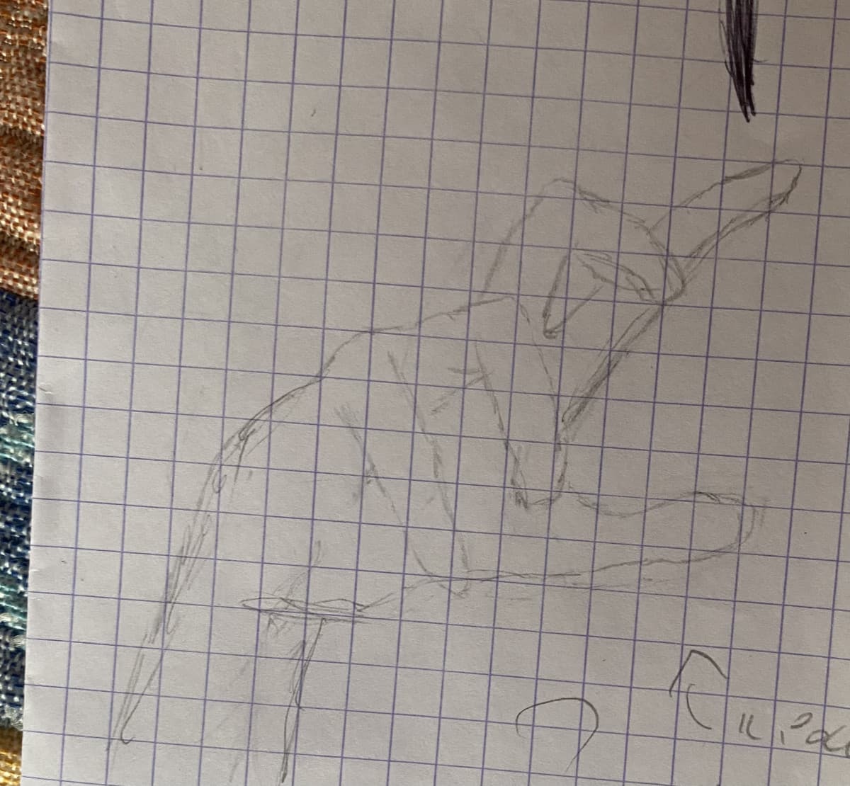 la prof di storia dell’arte crede così tanto in me pensa che sia l’unica a prendere appunti. io che letteralmente la guardo annuendo nonostante io non la stia ascoltando e torno a disegnare sto obbrobrio 