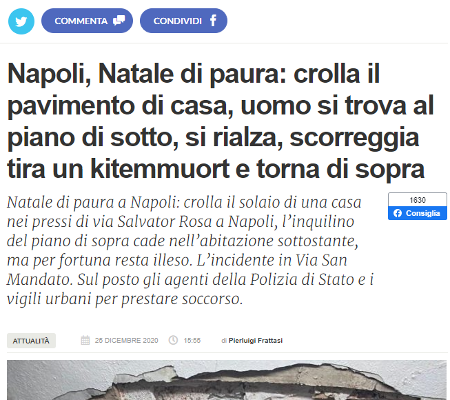 scusate ??? eccone un altro, tutti a Napoli succedono ???