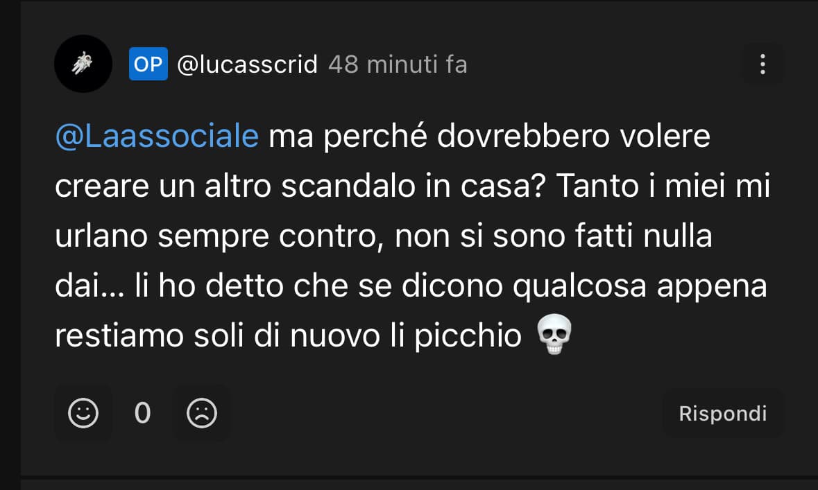 raga il mio piano non ha funzionato, anzi hanno detto ai miei pure della minaccia 💀 non potete capire lo scandaloh 