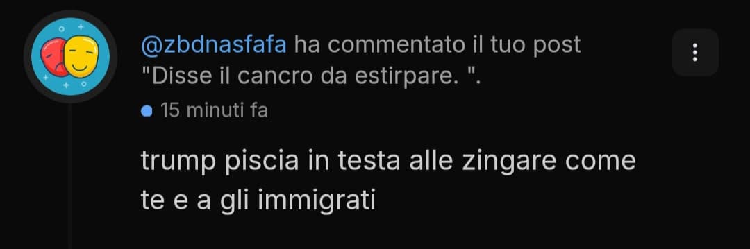 Il disagio degli utenti di questo sito feccia non ha limiti. 😂😂😂😂😂😂😂😂😂😂😂
