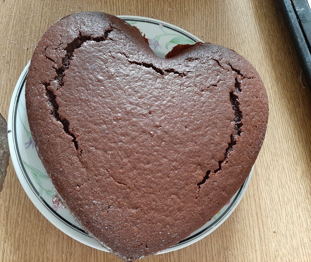 Torta al cioccolato appena sfornata?