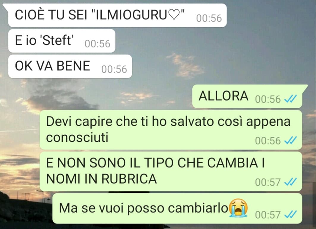 Ma con che voglia cambiate il nome ai contatti