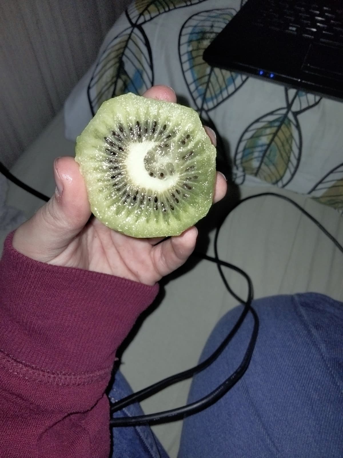 ho aperto un kiwi, dentro era così 