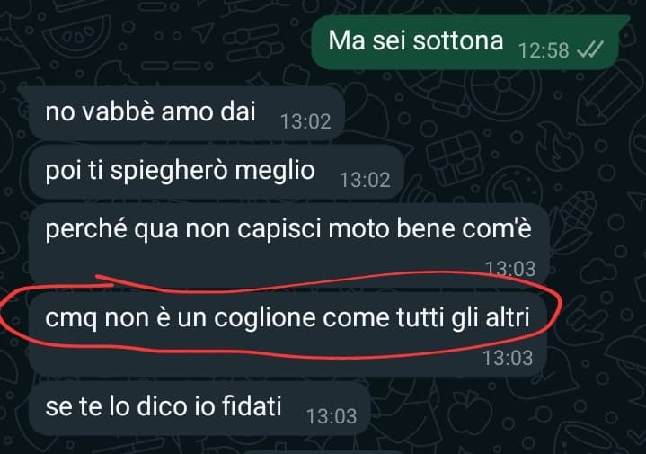 Spoiler: era un coglione come tutti gli altri.