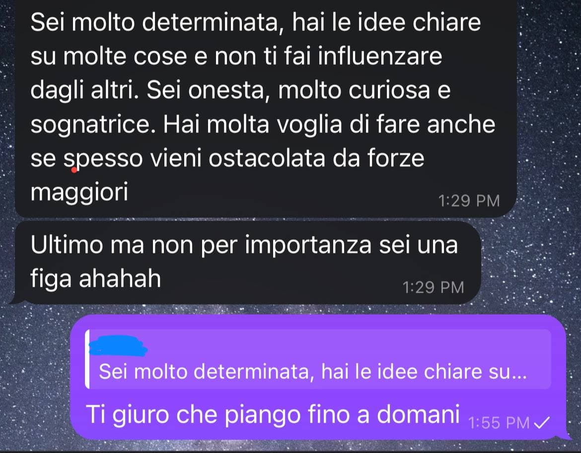Sto piangendo da 20 minuti 