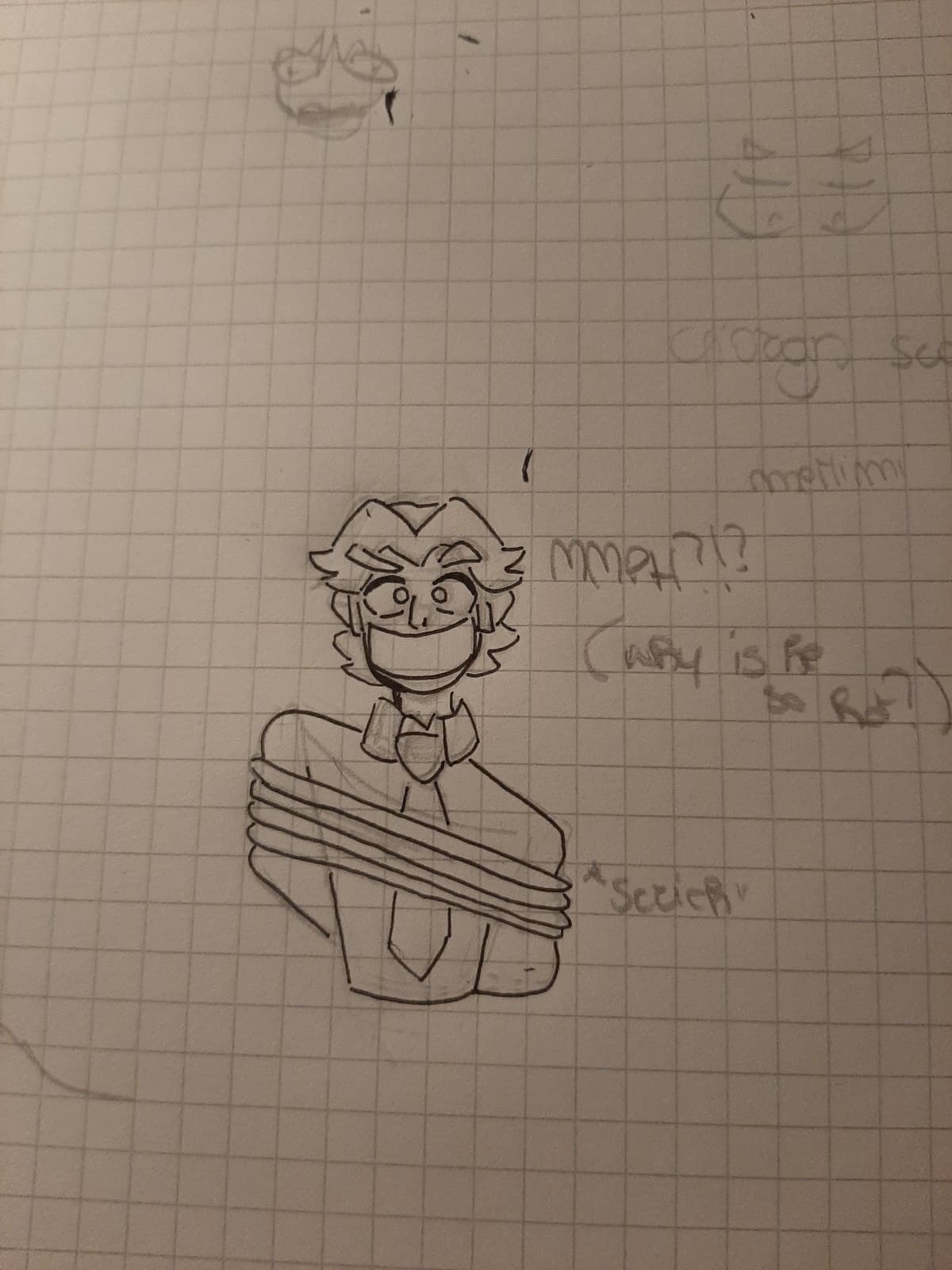 Ero molto annoiato misto a horny e ho deciso di disegnare un mio compagno di classe in questa situazione